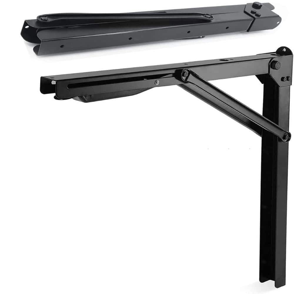 "2 Pack 24"" Folding Shelf Brackets – Heavy Duty Steel, 500lb Max Load, Collapsible Wall Mount" price history on PriceWatchPro