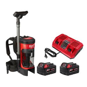 M18 FUEL 18-Volt Lithium-Ion Brushless 1 Gal. Cordless 3-in-1 Backpack Vacuum Kit w/(2) 5.0 Ah Batteries & Rapid Charger