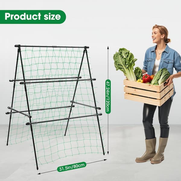 Oyezvary 31 x 47 in. Polyethylene Coated Steel A-Frame Garden