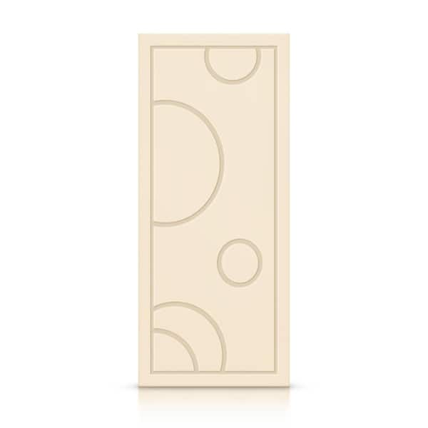 CALHOME 24 in. x 80 in. Hollow Core Beige Painted Composite MDF Interior Door Slab
