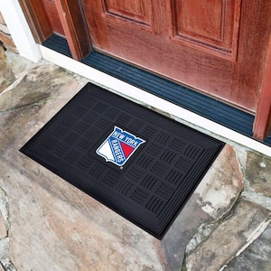 NHL New York Rangers Black 1 ft. 7 in. x 2 ft. 6 in. Indoor/Outdoor Vinyl Door Mat