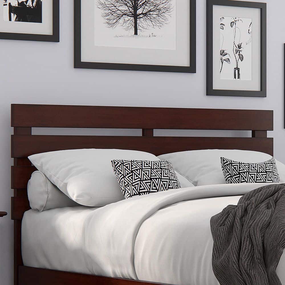 Oxford Full Headboard with USB Turbo Charger in Walnut