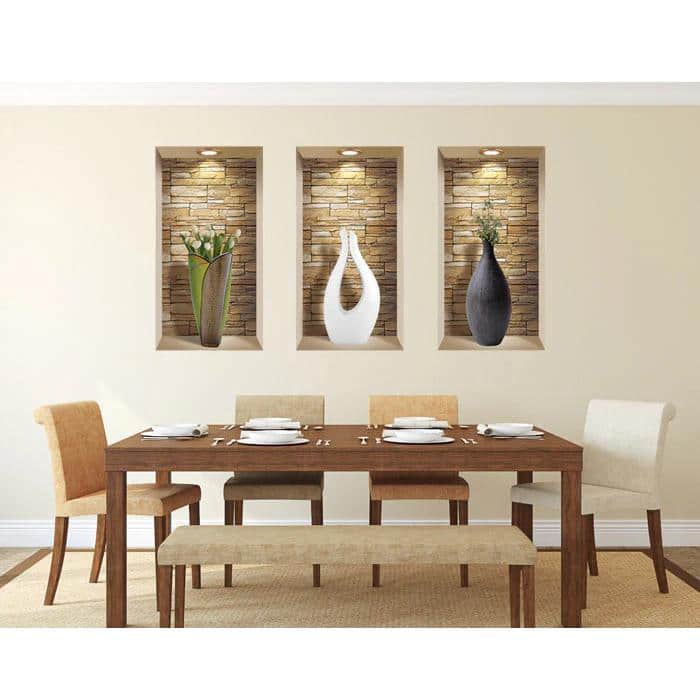 Multi-Color 3D Design Vinyl Wall Decal Set for Kids