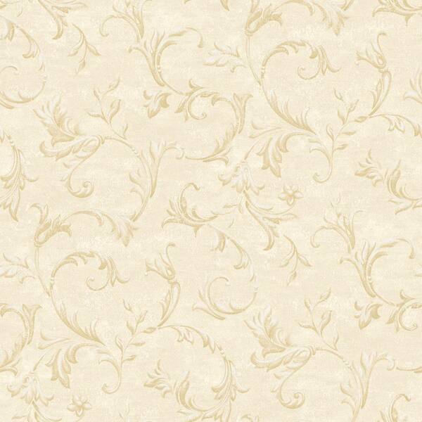 Chesapeake Vlad Cream Acanthus Vine Strippable Wallpaper Covers 56.4 sq. ft.