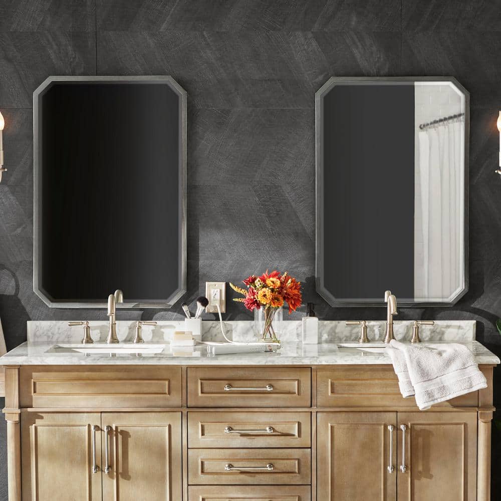 Auburn Chevron 24x48 Matte Black Porcelain Floor and Wall Tile