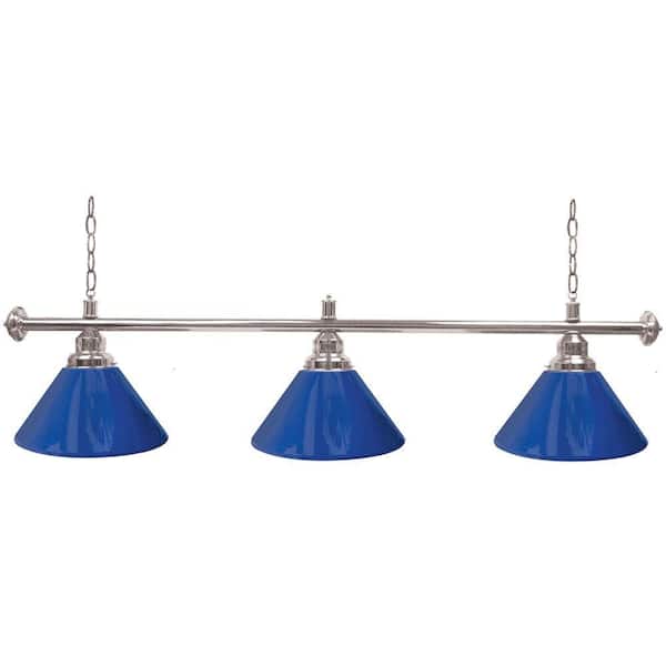 Trademark 3-Light Blue Billiard Lamp