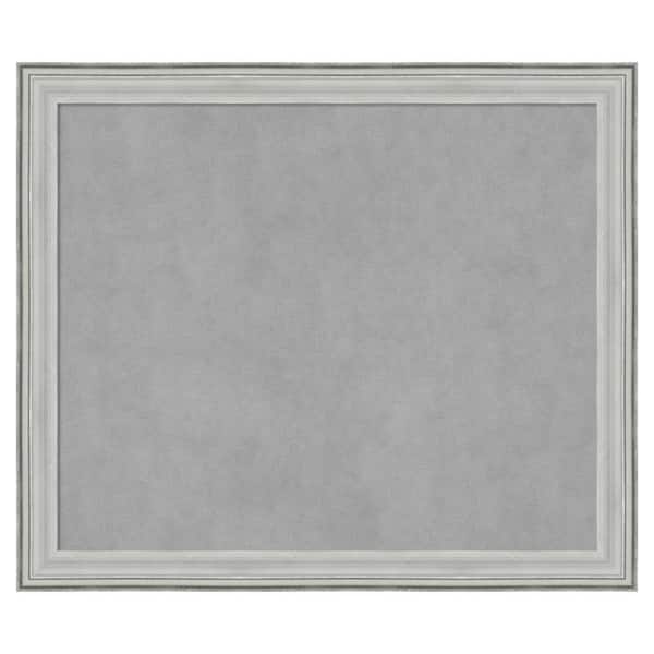 Amanti Art Bel Volto Silver 27 in. x 23 in. Framed Magnetic Board