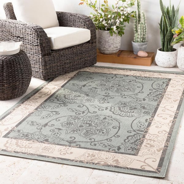Tereza Sage 6 ft. x 9 ft. Indoor/Outdoor Patio Area Rug