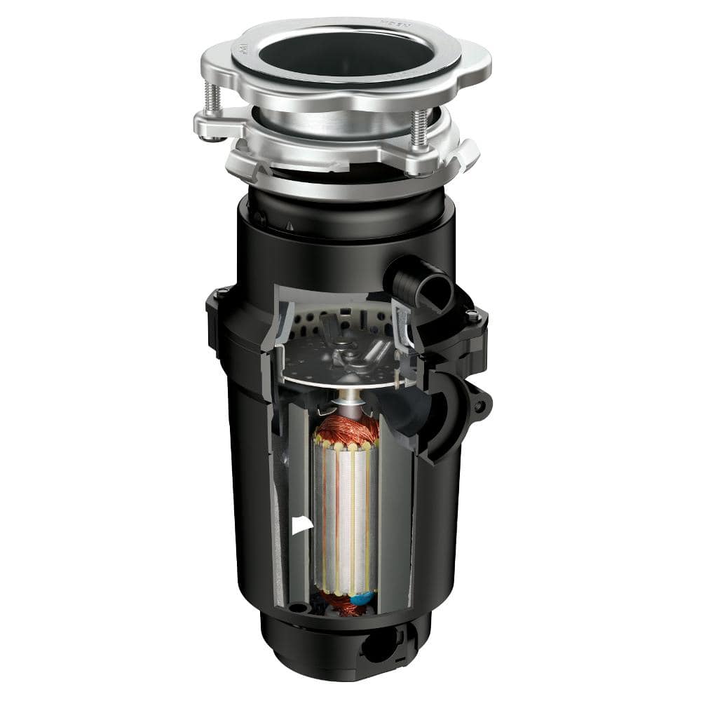 Moen 1/2 HP Continuous Feed Black Garbage Disposal with Stainless Steel Flange