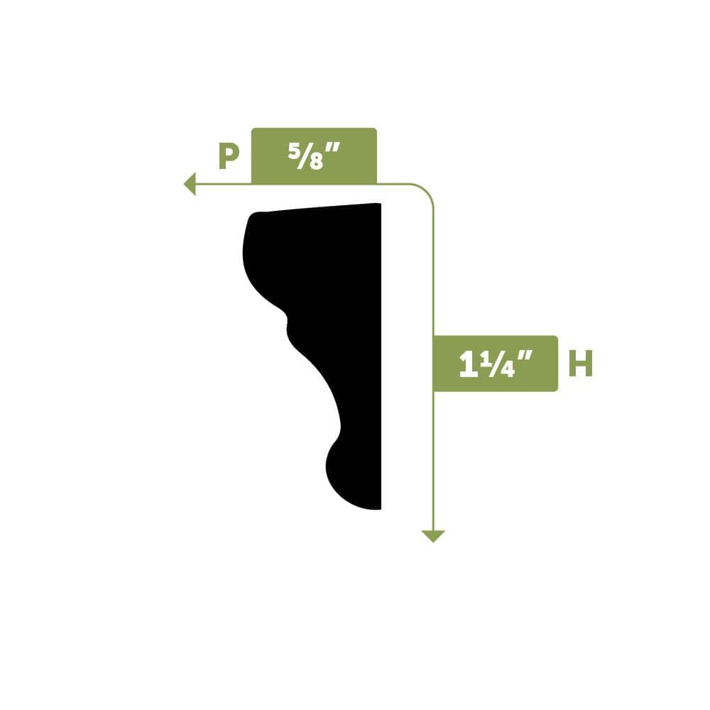 White Polyurethane Crown Panel Moulding, 94.5 Inches
