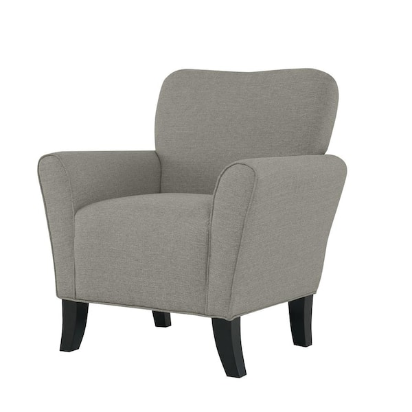 Handy Living Dantana Dove Gray Linen-Like Fabric Transitional Arm Chair