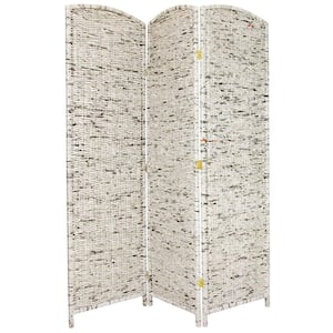 6 ft. Gray 3-Panel Recycled Newspaper Room Divider