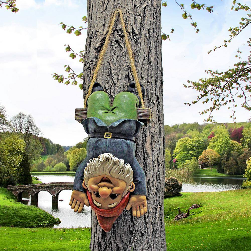 Alfie the Acrobat Gnome on Faux-Wood Swing