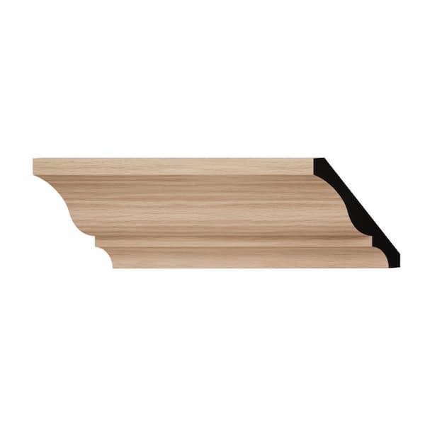 Ekena Millwork WM48 2.63 in. D x 3.34 in. W x 6 in. L Wood (Red Oak) Crown Moulding Sample