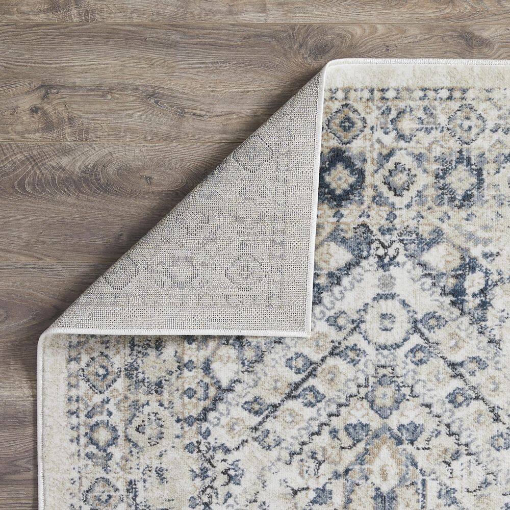 Kehleigh 9' x 12' Blue Synthetic Oriental Area Rug
