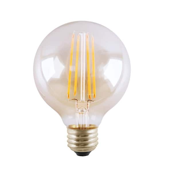 HALCO LIGHTING TECHNOLOGIES 100-Watt Equivalent 7-Watt G25 Dimmable Edison LED Light Bulb Clear Filament Globe Antique Vintage Warm White (1-Bulb)