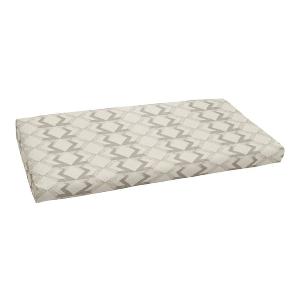 SORRA HOME 40 in. x 17 in. x 2 in. Outdora Outdoor Bench Cushion in Saxon Linen