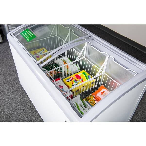 curved glass top chest freezer