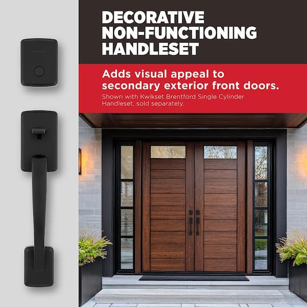 Home Decorators Collection Brentford Matte Black Double Door Dummy