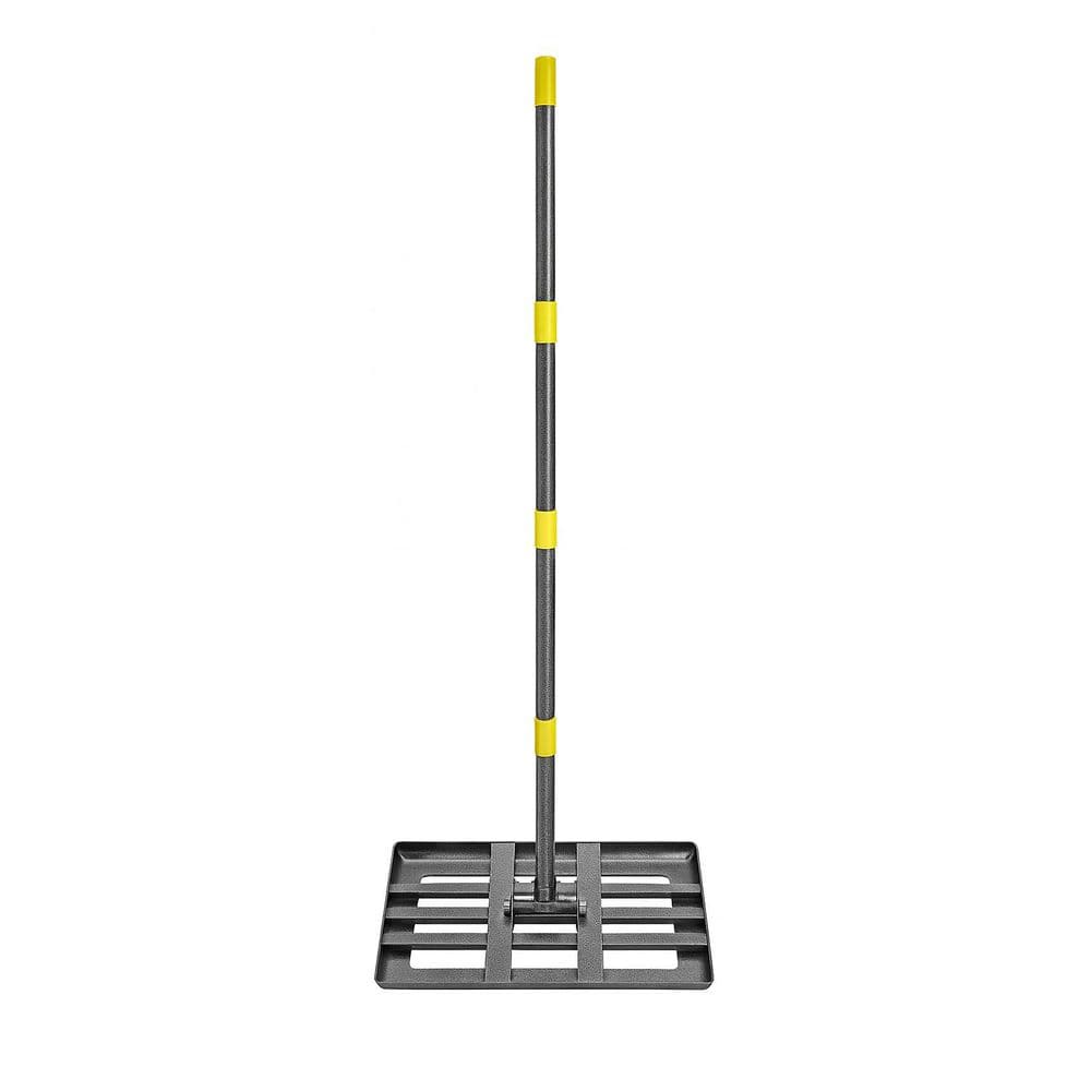 60 in. Lawn Leveling Rake with 17 in. x 10 in. Stainless Steel Plate ...