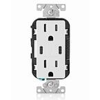15 Amp White Duplex Tamper-Resistant Outlets with 6 Amp USB Dual Type-C Power Delivery In-Wall Chargers