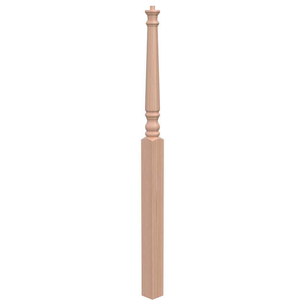 Stair Parts 4015 59 in. x 3 in. Unfinished Red Oak Pin Top Landing Newel Post for Stair Remodel price history on PriceWatchPro
