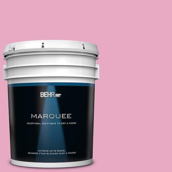 BEHR MARQUEE 5 gal. #P130-3 Little Princess Satin Enamel Exterior Paint & Primer