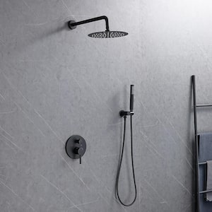 Single Handle 1-Spray Shower Faucet 1.8 GPM with Pressure Balance Anti Scald in. Matte Black