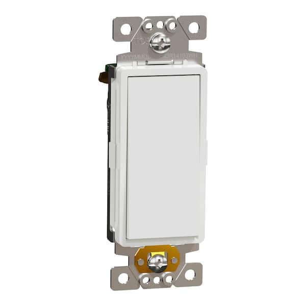 X Series 15 Amp Single-Pole Rocker Switch Back Wire Light Switch Matte White