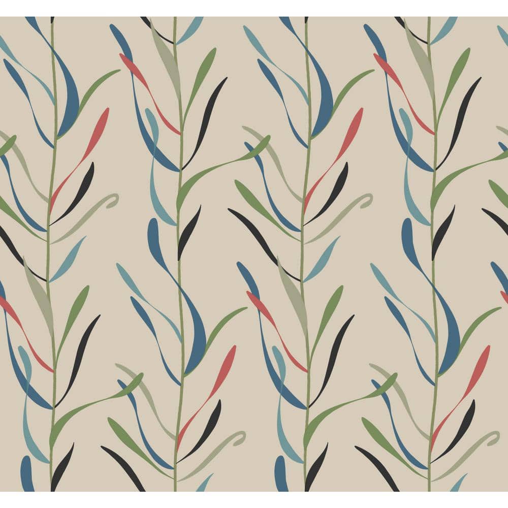 Chloe Vine Savanna Multi-Colored Matte Pre-pasted Paper Wallpaper 60.75 sq. ft price history on PriceWatchPro