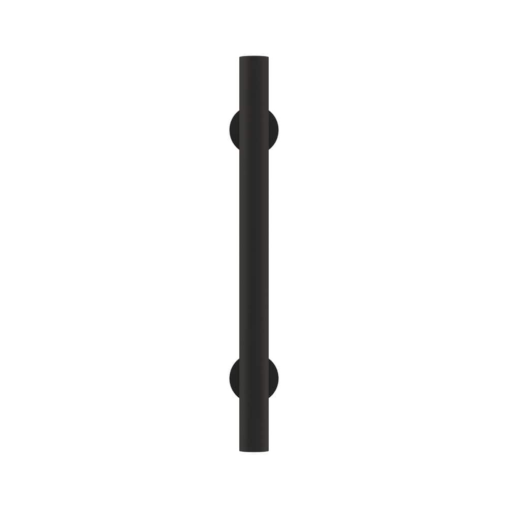 Matte Black Steel Modern Bar Cabinet Pull with Mounting Hardware