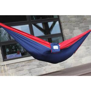 10 ft. Parachute Double Hammock in Navy/Red