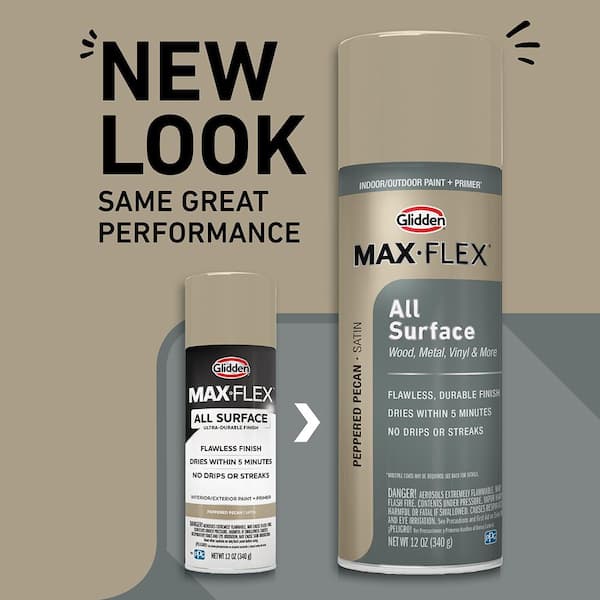GLIDDEN MAX FLEX 12 oz. Matte White Interior/Exterior All Surface Spray  Paint and Primer - Yahoo Shopping