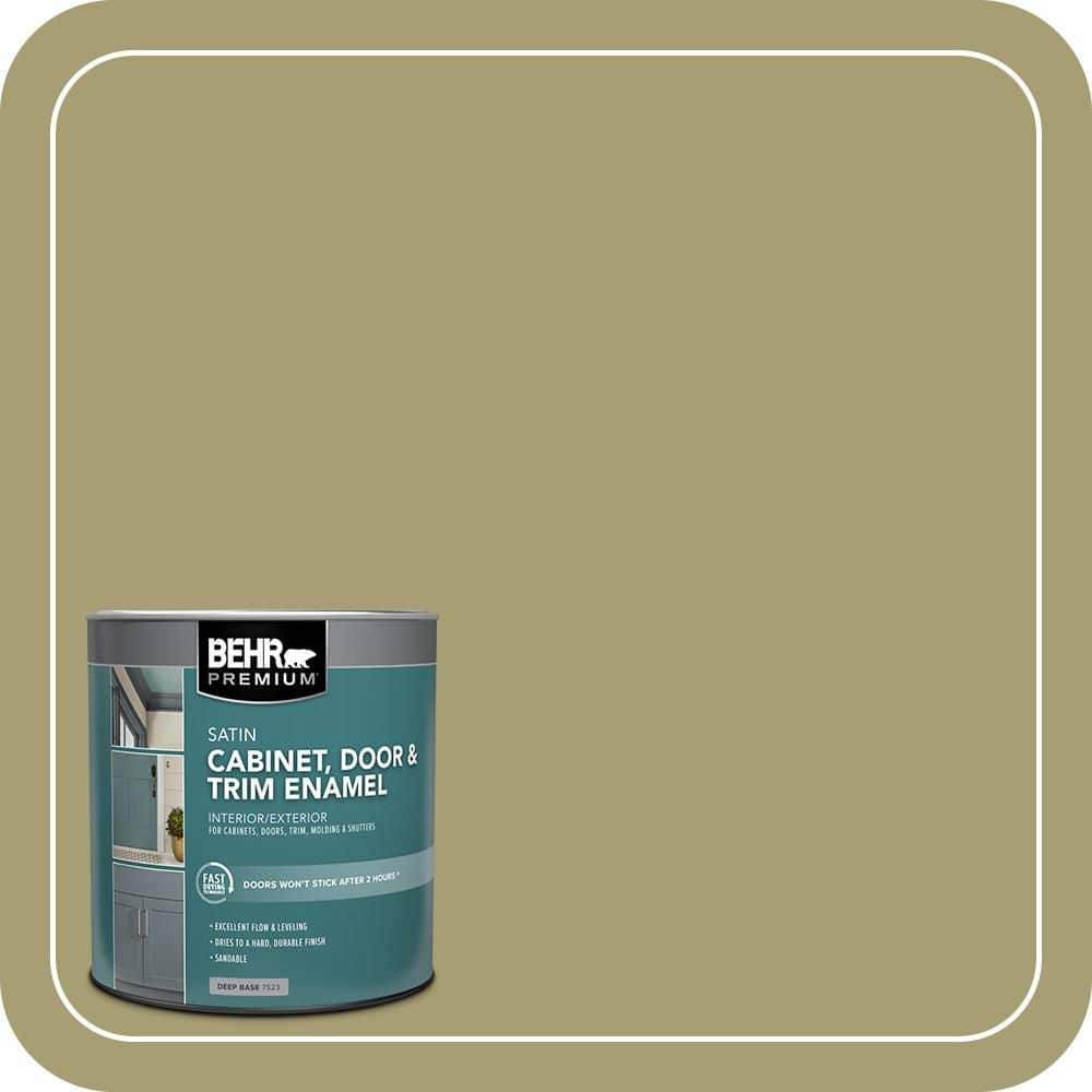 BEHR PREMIUM 1 qt. #PPU9-04 Fresh Olive Satin Enamel Interior