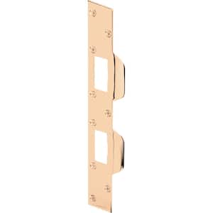 Maximum Security Combination Strike, 11 in., Stamped Steel, Heavy Duty, Brass Plated