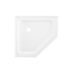 Voltaire 42 in. x 42 in. x 5.5 in. Single Threshold, Center Drain Shower Base in Glossy White