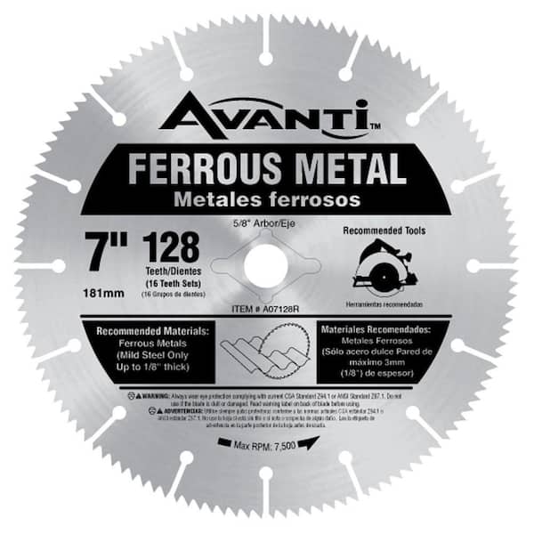 Avanti 7 in. x 128-Tooth Metal Cutting Circular Saw Blade