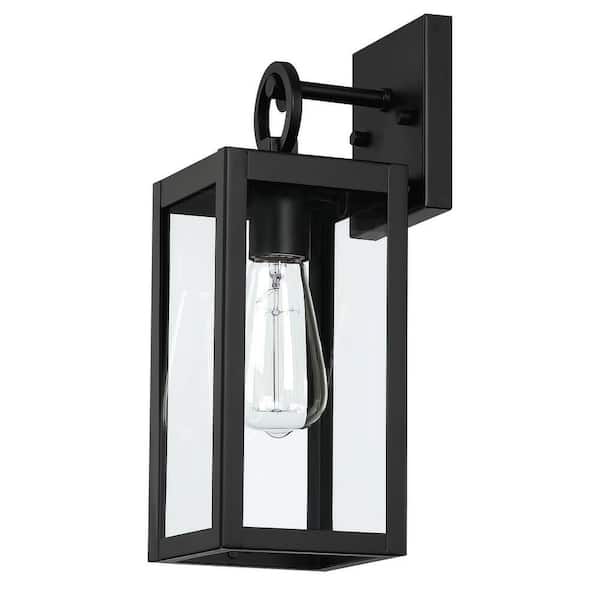 INNOBULE 1-Light Industrial Style Metal Matte Black Wall Sconce