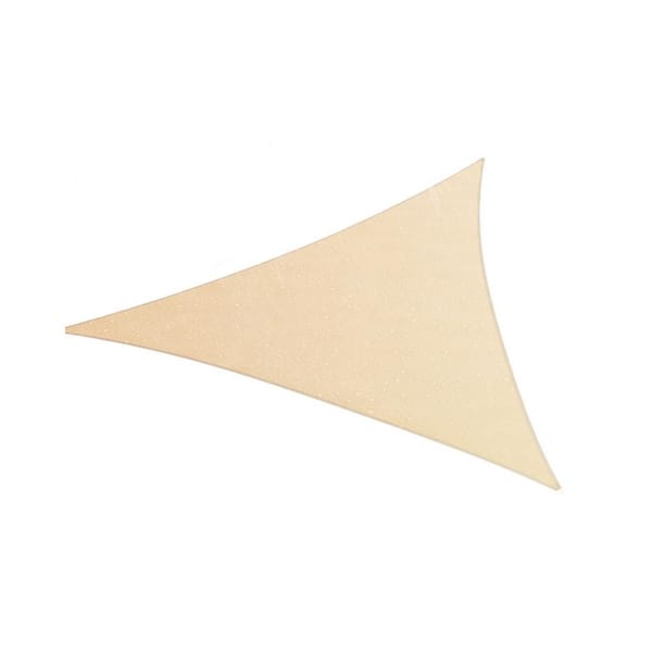 AMGO 16 ft. x 16 ft. x 16 ft. Triangle Waterproof Sunshade Sail - Beige