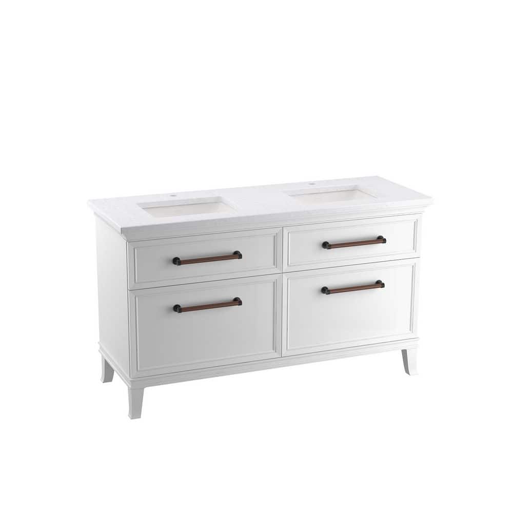 Silestone Eternal Statuario Quartz Double Sink Vanity Top