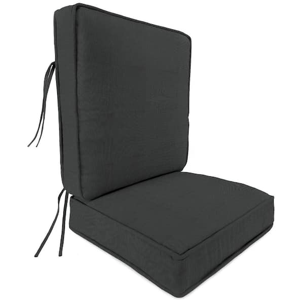 22 in. L x 45 in. W x 4 in. T Outdoor Deep Seat Chair Cushion Set in Canvas Charcoal