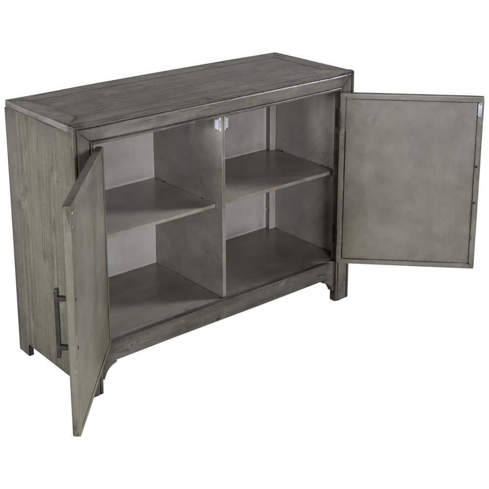 40 in. W x 15 in. D x 31.9 in. H Bathroom Gray Linen Cabinet
