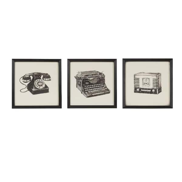 Miscool Anky3-Piece Framed Art Print 13.34 in. x 13.34 in. Wall Art Set