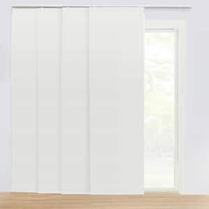 Solar Snow-Bound Cordless Blackout Adjustable Sliding Panel Track Blind with 23 in. Slats - Up to 86 in. W x 96 in. L