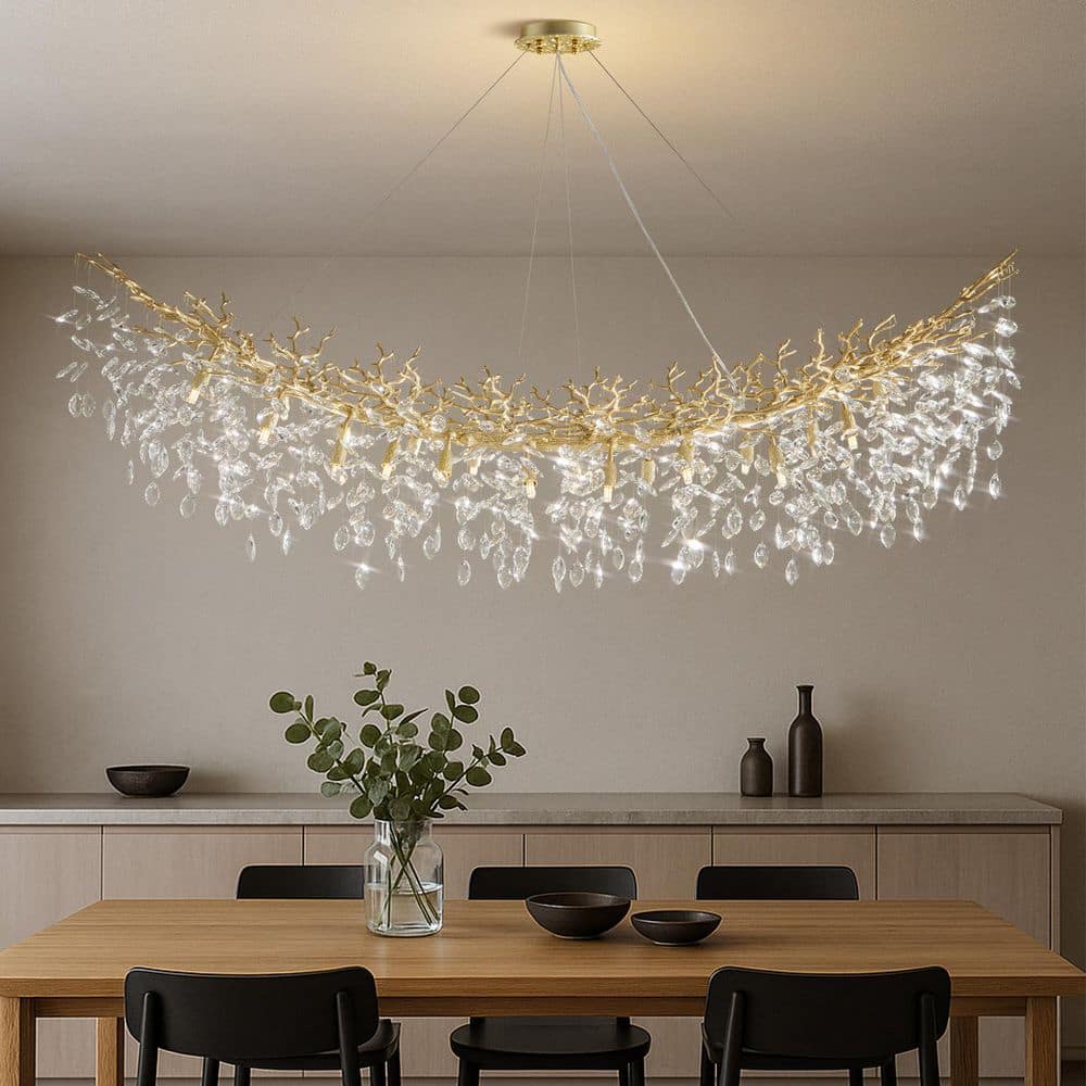 yk✨ YUYI Modern Chandelier 72 in. 20-Light Gold Chandelier for Dinning