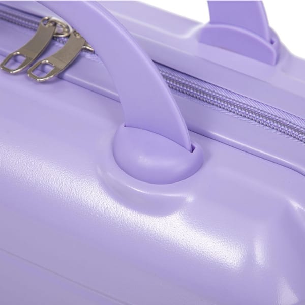 LIVACA 2-Piece Blue+Purple ABS Plastic Hardside Spinner Luggage