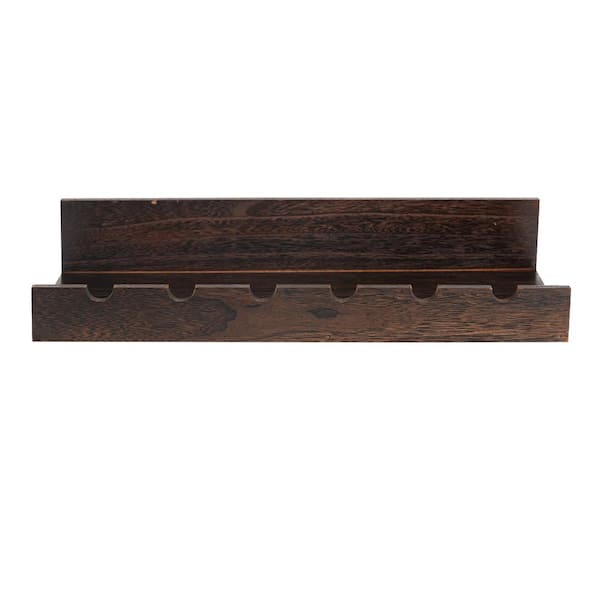 Dovelina Rustic 6-Bottle Wood Brown Wall Mounted Wine Rack