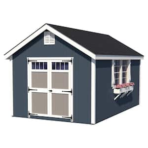 Colonial Williamsburg 10 ft. x 10 ft. Outdoor Wood Storage Shed Precut Kit with Operable Windows (100 sq. ft.)