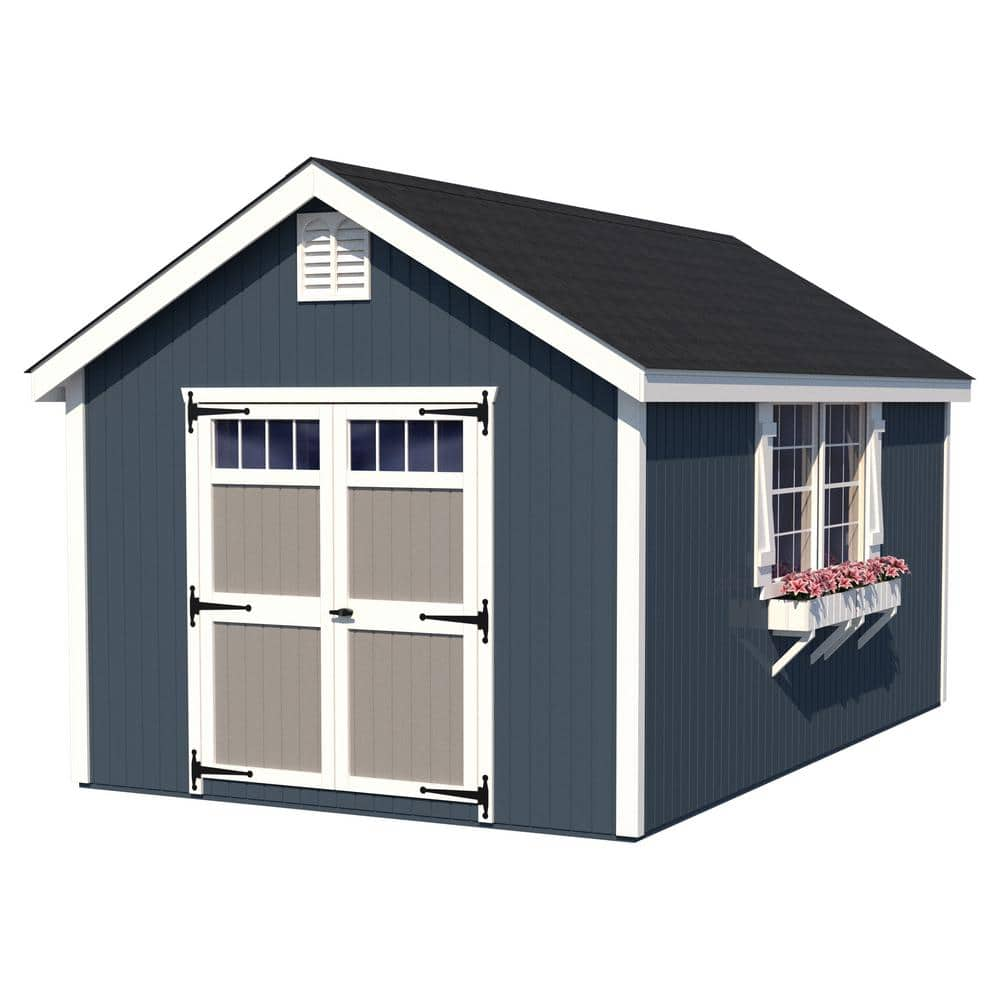 Colonial Williamsburg 10 ft. x 14 ft. Outdoor Wood Storage Shed Precut Kit with Operable Windows (140 sq. ft.) -  Little Cottage Co., 10x14 WCGS-PC