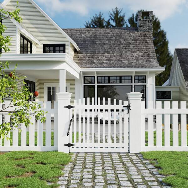 WINSOON 14 in. Black Steel Self Closing Fence Gate Spring Hardware for Wooden and Vinyl Fence